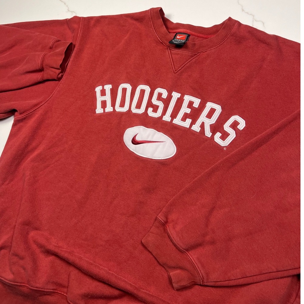 Nike Sweatshirt Mens Large Indiana University Hoosiers Center Swoosh Vintage